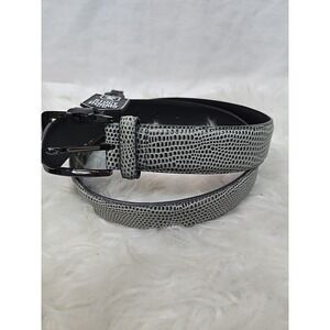 Brand New Stacy Adams Men's 34" Crocodile Snake Print Leather‎ Belt Gray Black